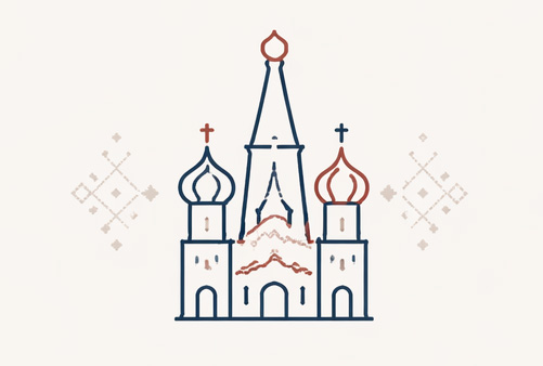 Ilustracja symbolizująca język rosyjski